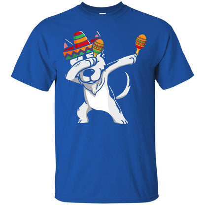 Dabbing Husky Funny Cinco De Mayo T-shirt Royal