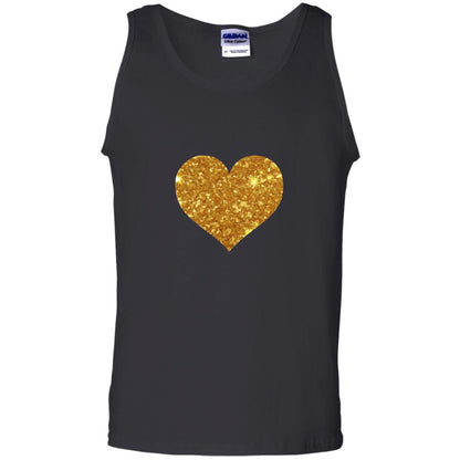 Valentine_s Day T-shirt Gold Heart Black