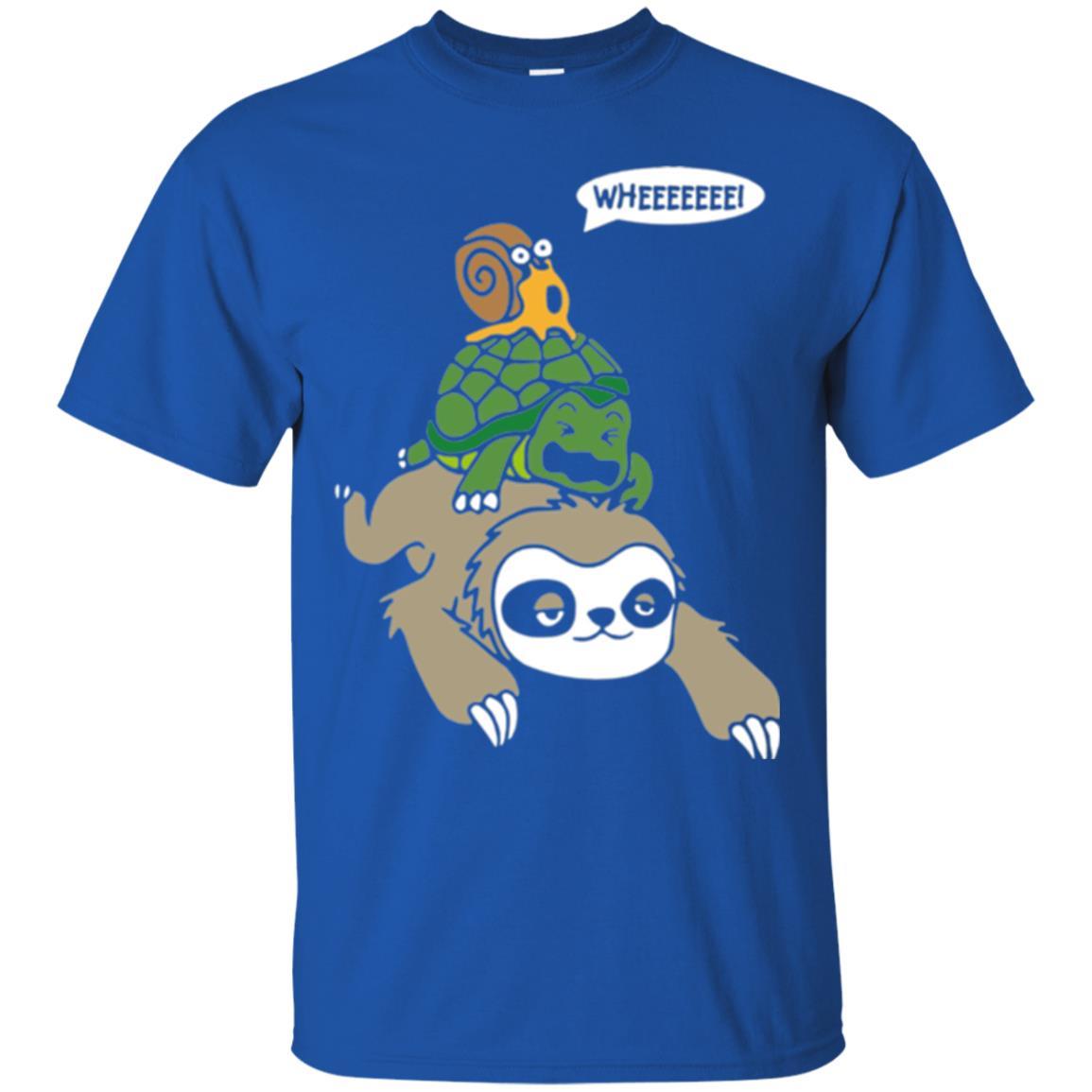 Running Wild T-shirt Sloth Turtle And Snail Piggyback Royal