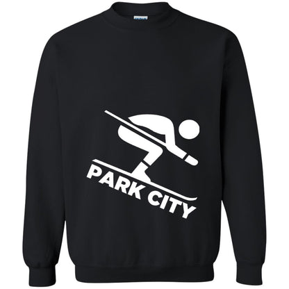 Downhill Skiing T-shirt Park City Utah Black