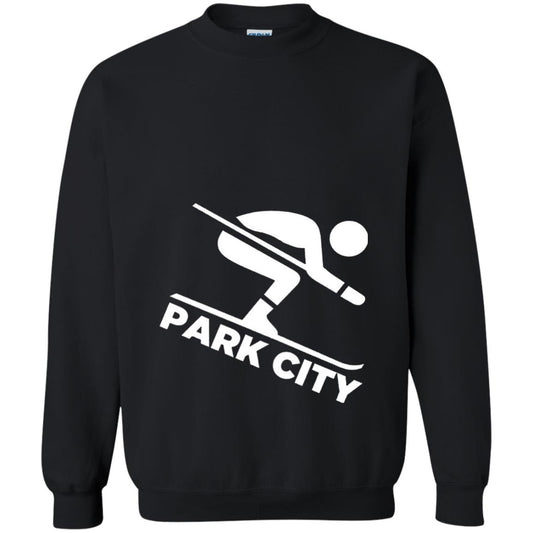 Downhill Skiing T-shirt Park City Utah Black