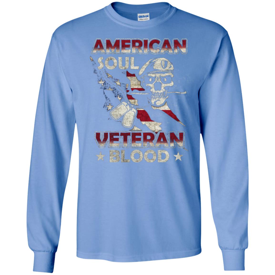 American Soul Veteran Blood Shirt Carolina Blue