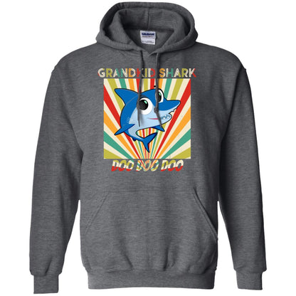 Grandkids Shark Doo Doo Doo Family Shark Gift Shirt Dark Heather