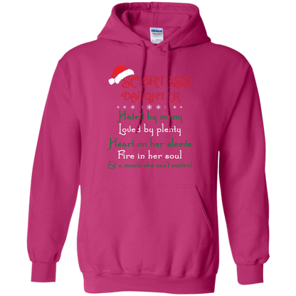 Christmas T-shirt Smartass Daughter Hated By Many Heliconia