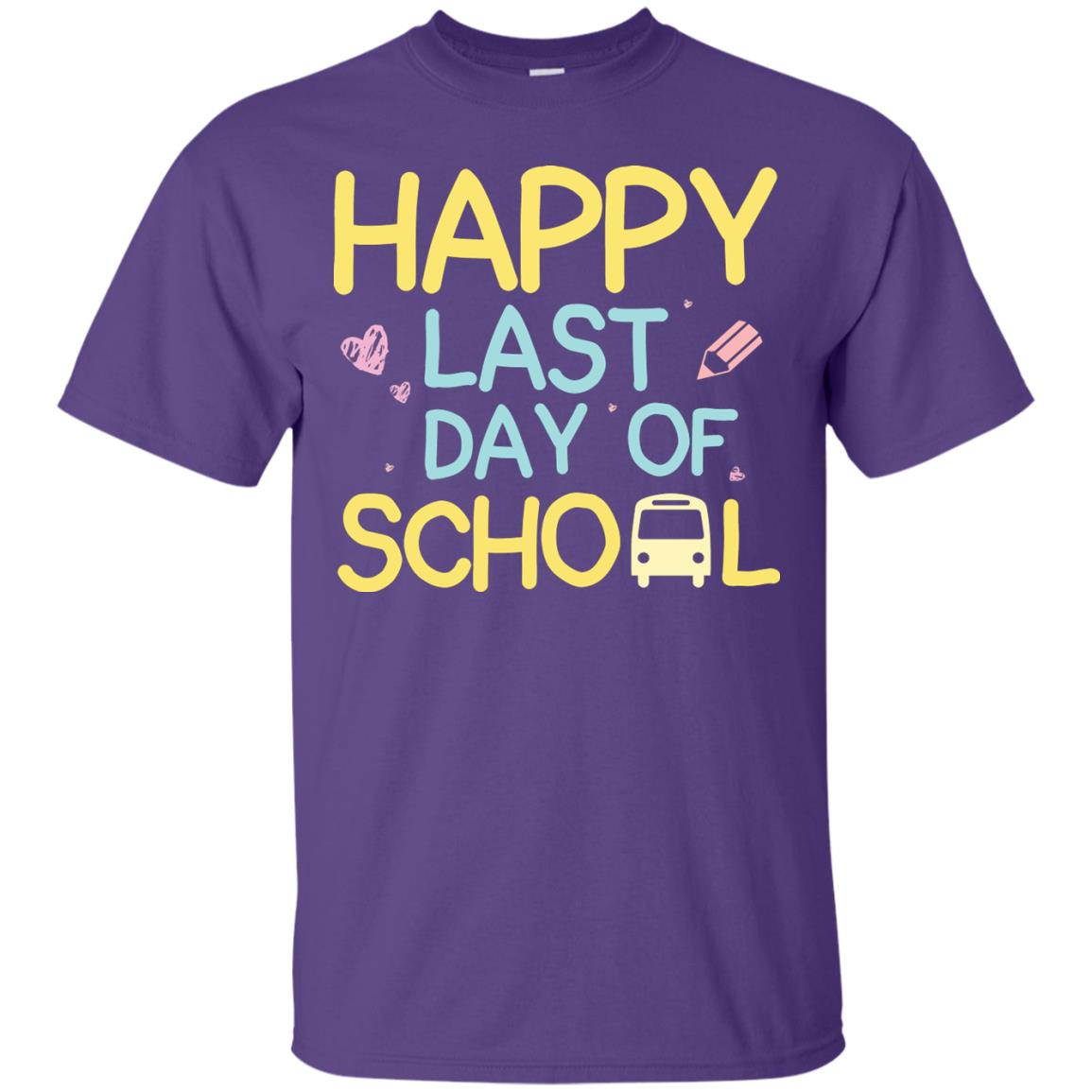 Happy Last Day Of School Graduation Shirt Purple