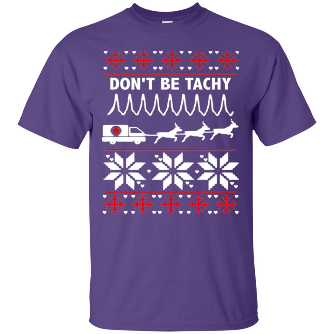 Cardiac Nurse T-shirt Don_t Be Tachy Purple