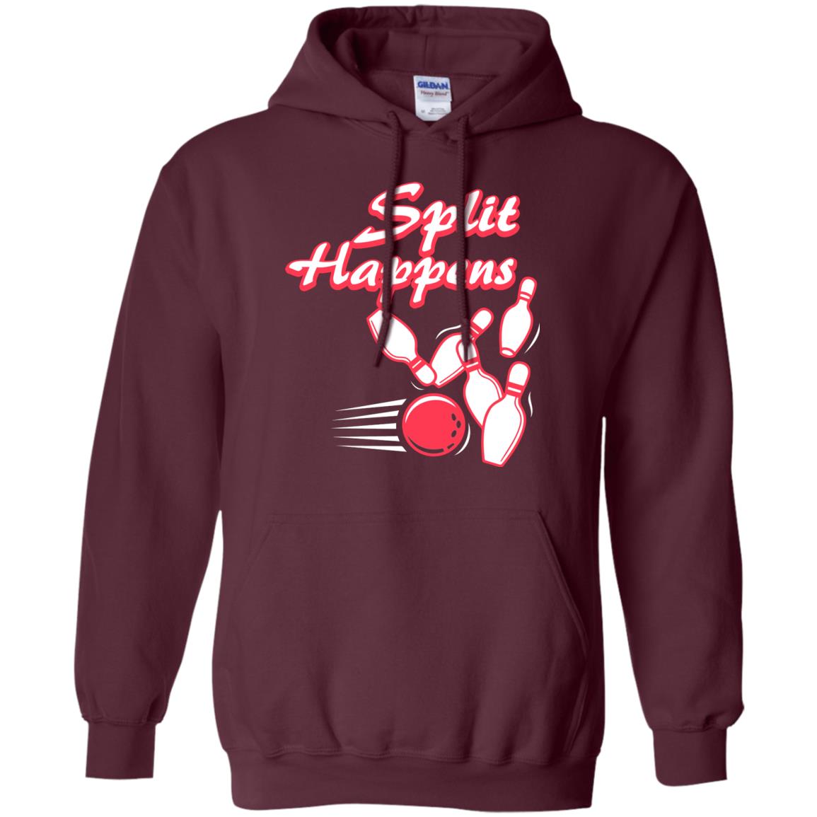 Bowling Lover T-shirt Split Happens Maroon