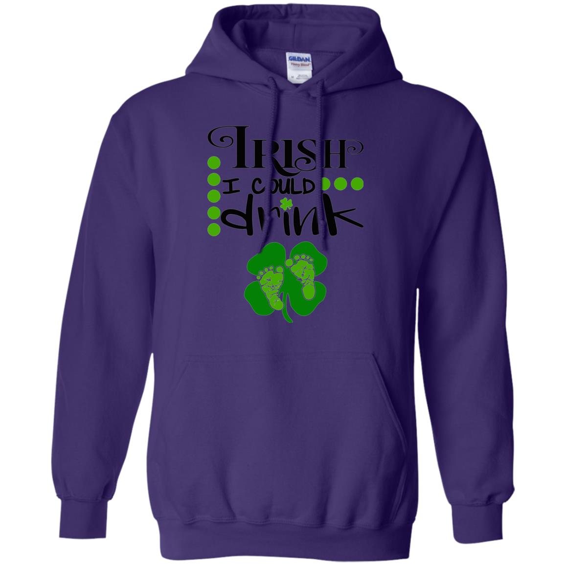 Baby Irish I Could Drink Pregnancy St Patrick_s Day T-shirt Purple