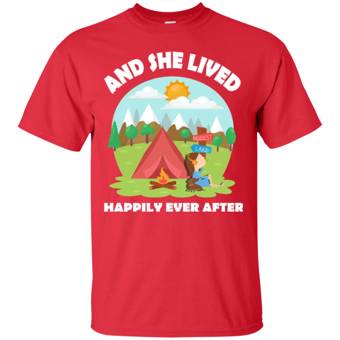 And She Lived Happily Ever After T-shirt Red
