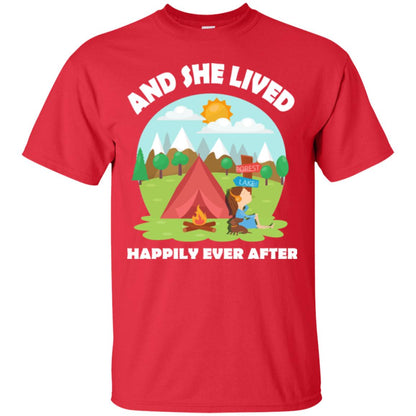 And She Lived Happily Ever After T-shirt Red