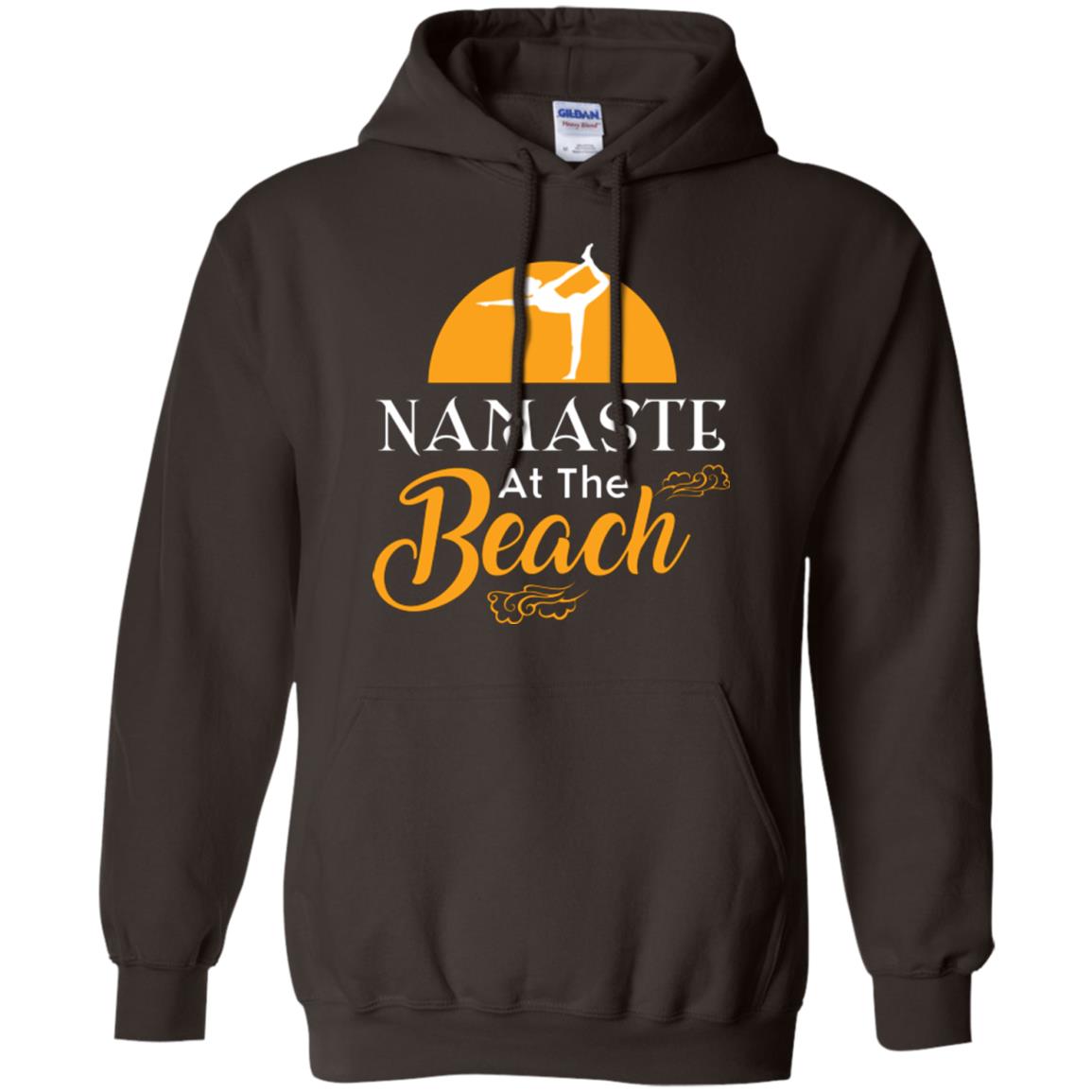 Yoga Lover T-shirt Namaste At The Beach Dark Chocolate