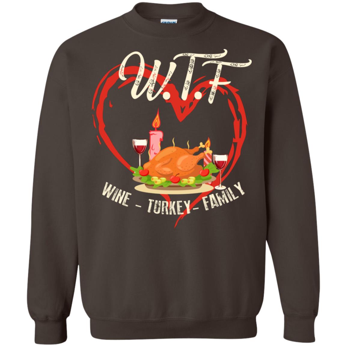 Turkey Wine Family Thanksgiving Drinking Gift Shirt For Family Dark Chocolate