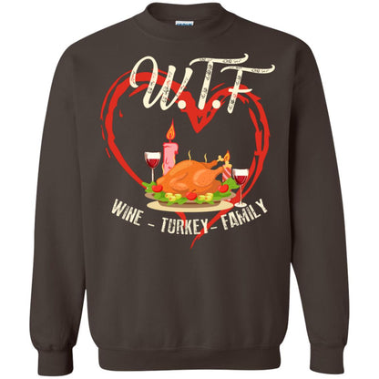 Turkey Wine Family Thanksgiving Drinking Gift Shirt For Family Dark Chocolate