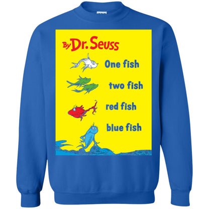 Dr. Seuss One Fish Two Fish Book Lover T-shirt Royal