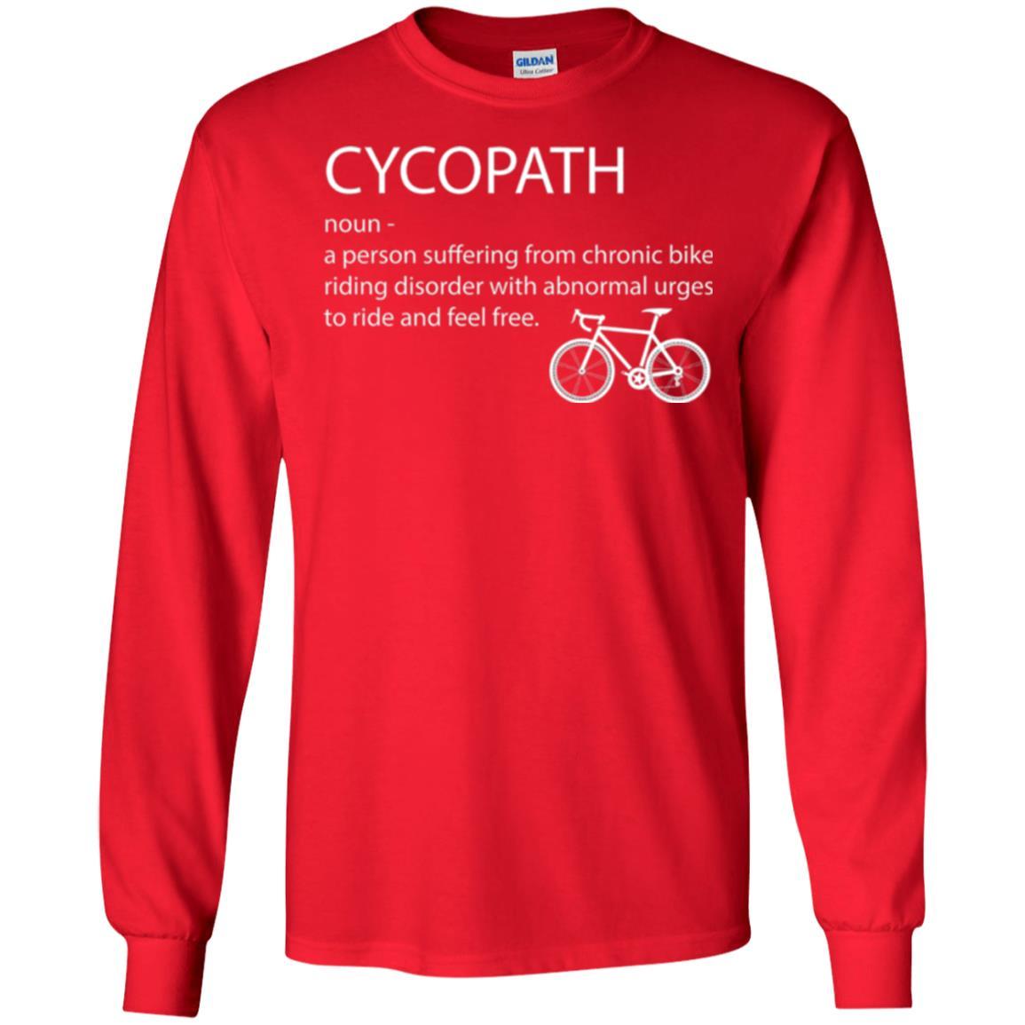 Biker T-shirt Cycopath Definition T-shirt Red