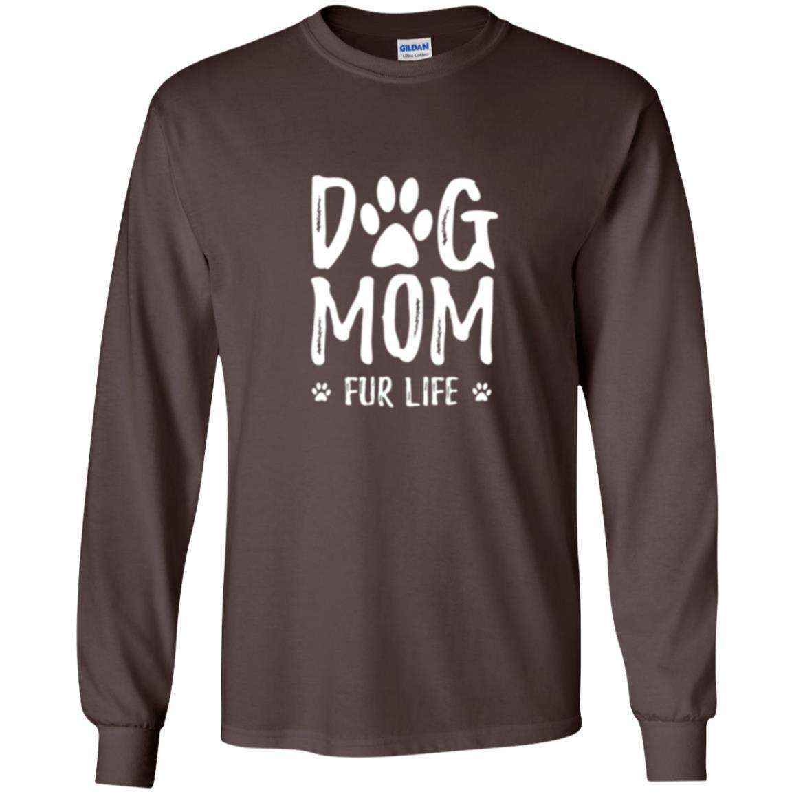 Dog Lover T-shirt Dog Mom Fur Life T-shirt Dark Chocolate