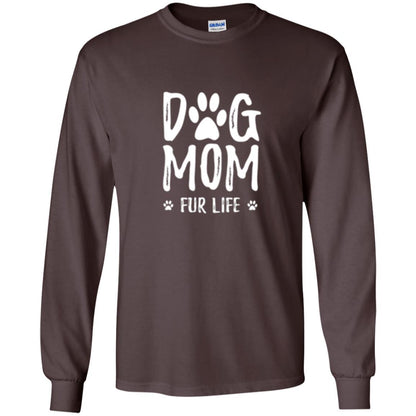 Dog Lover T-shirt Dog Mom Fur Life T-shirt Dark Chocolate