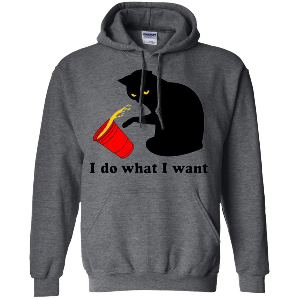Cat Lover T-shirt I Do What I Want Dark Heather
