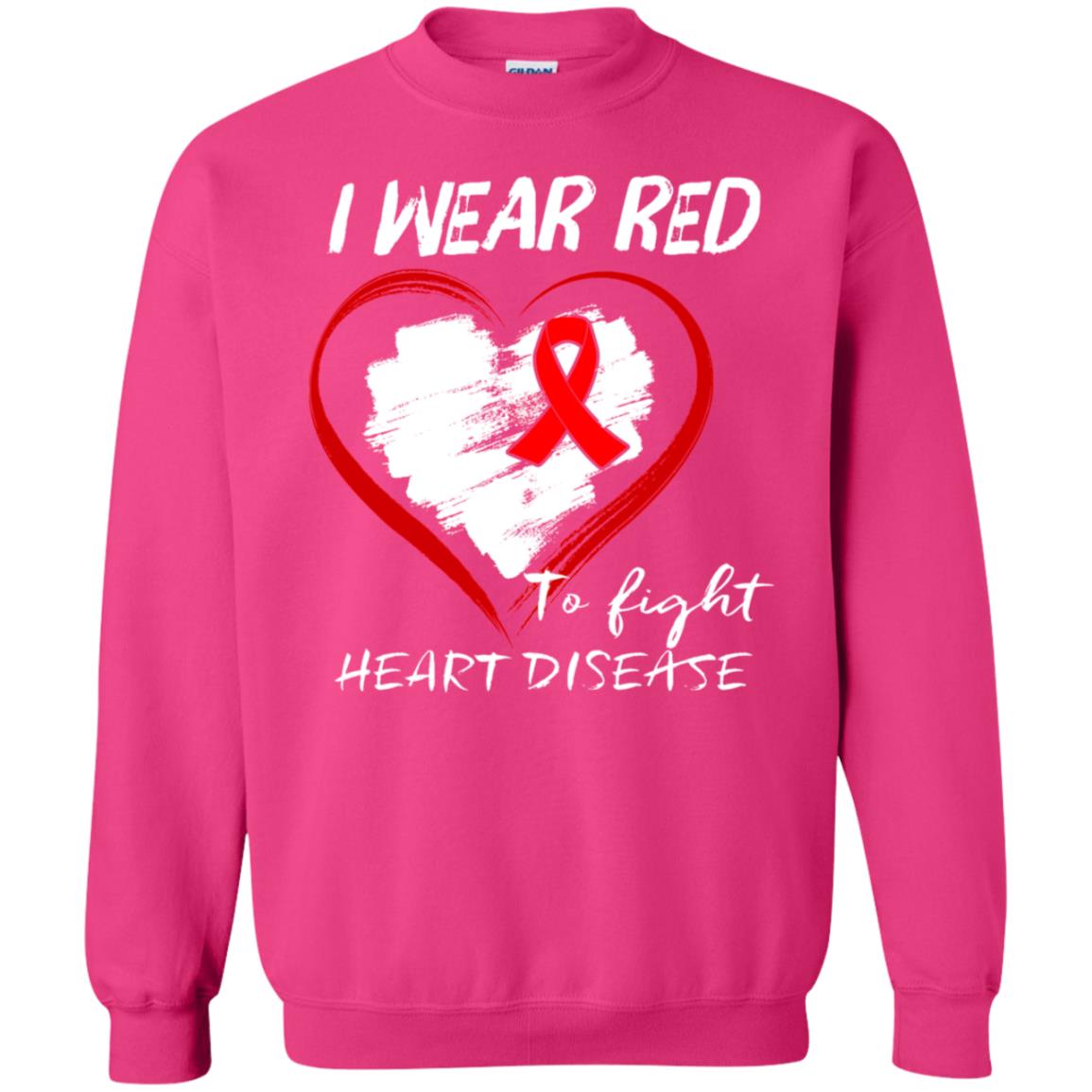 I Wear Red To Fight Heart Disease Shirt Heliconia