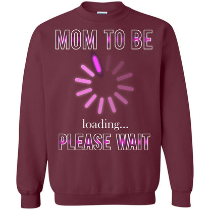 Mommy T-shirt Mom To Be Loading Please Wait Maroon