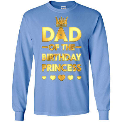 Dad Of The Birthday Princess Family T-shirt Carolina Blue