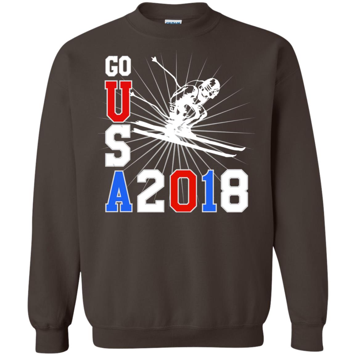 Alpine Skiing T-shirt Go Usa 2108 Cool Dark Chocolate