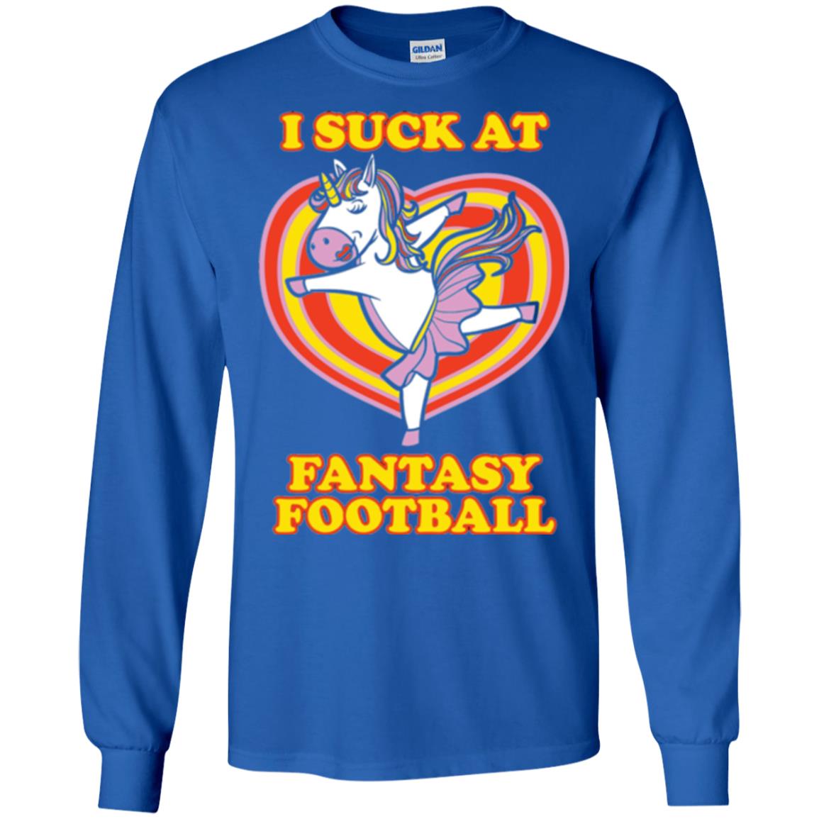 Funny Unicorn Loser T-shirt I Suck At Fantasy Football Royal