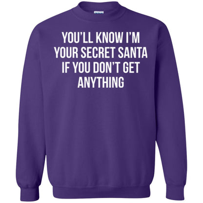 Christmas T-shirt You_ll Know I_m Your Secret Santa Purple