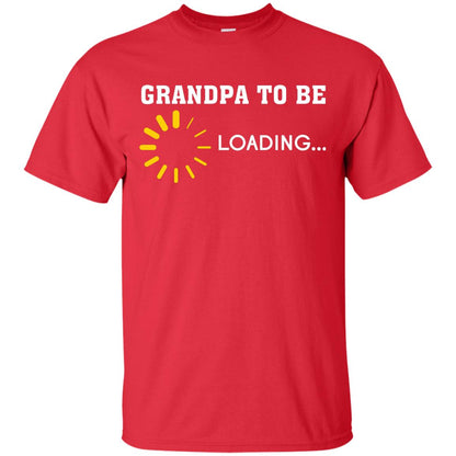 Grandpa To Be Loading Announcement Gift Shirt For Papa Red