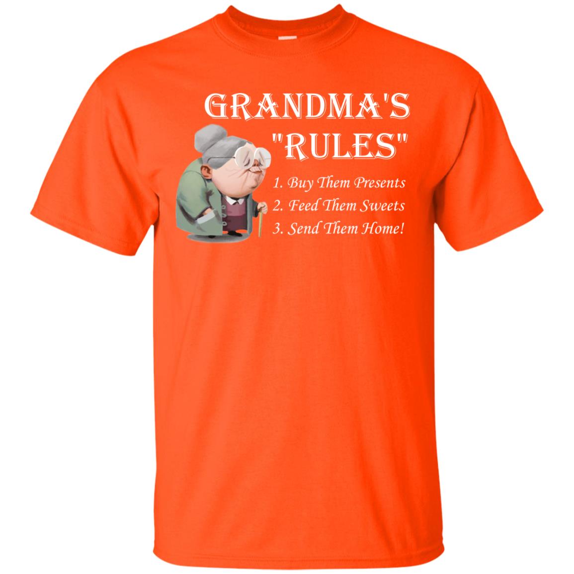 Grandma's Rules Send Them Home Grandmom Shirt Orange
