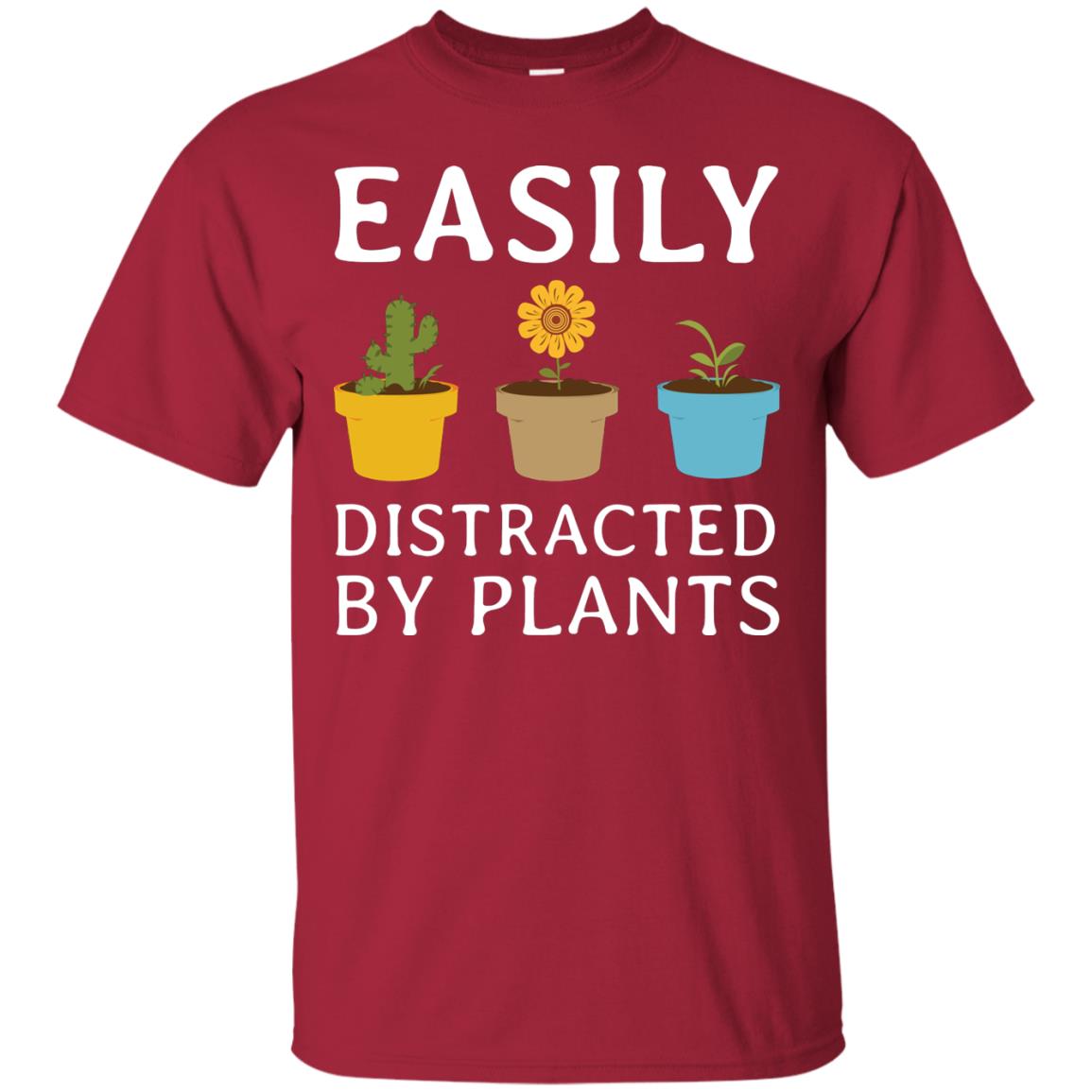 Easily Distracted By Plants Gardener Shirt Cardinal