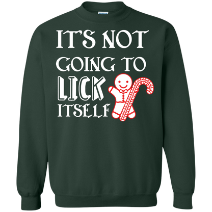 Christmas T-Shirt It's Not Going To Lick Itself Forest Green