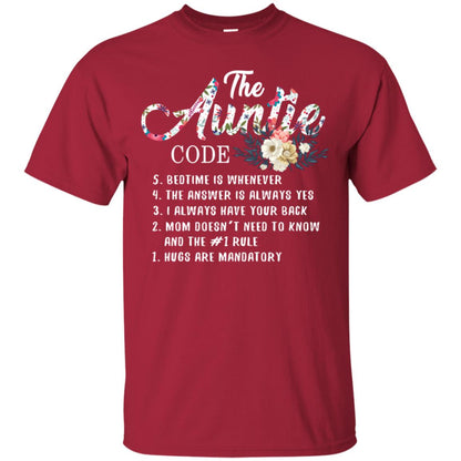 The Auntie Code Shirt For Womens Cardinal