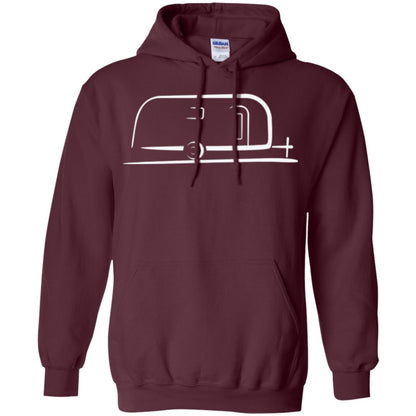 Vintage Airstream Style Streamlined Trailer T-shirt Maroon