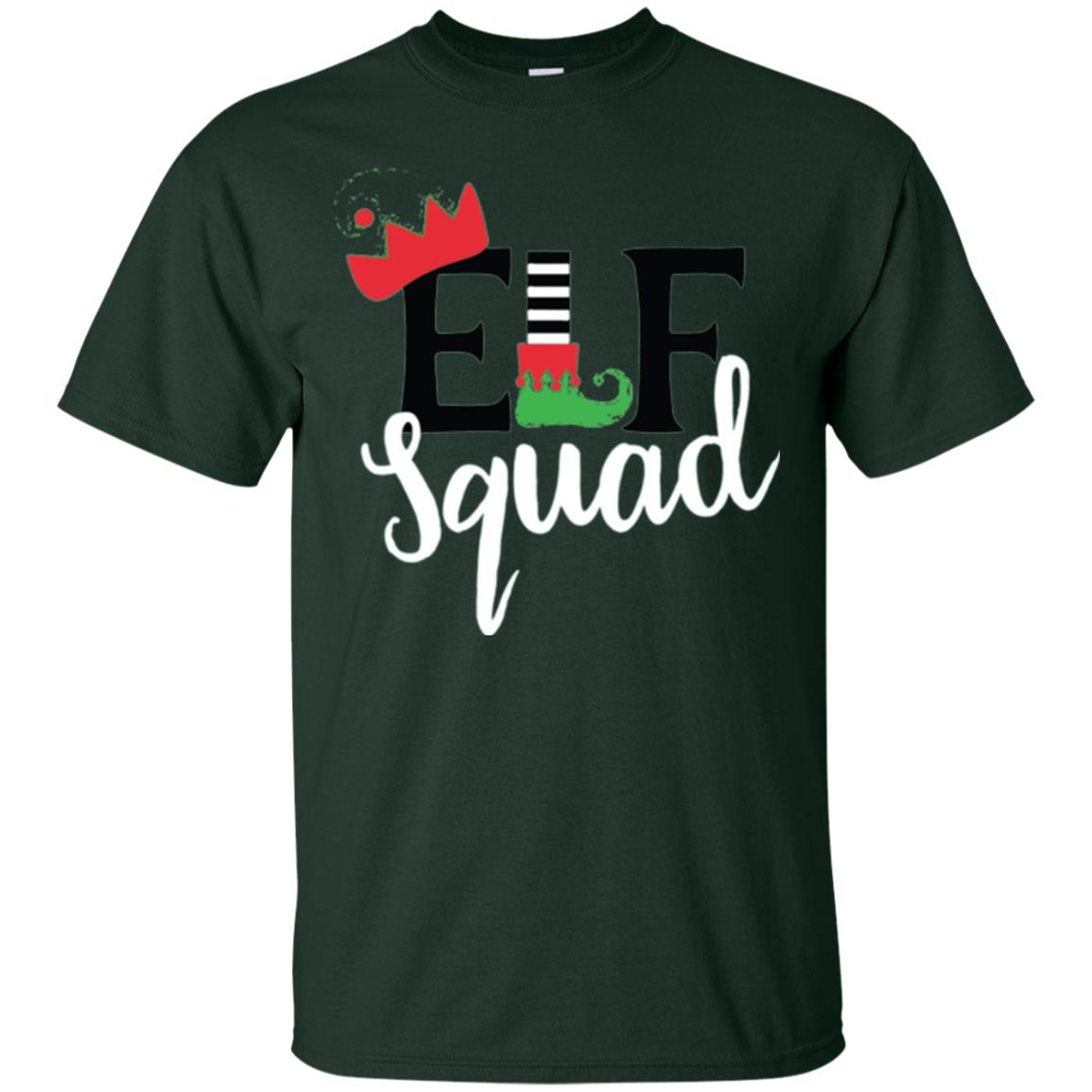 Christmas T-shirt Elf Squad Forest Green