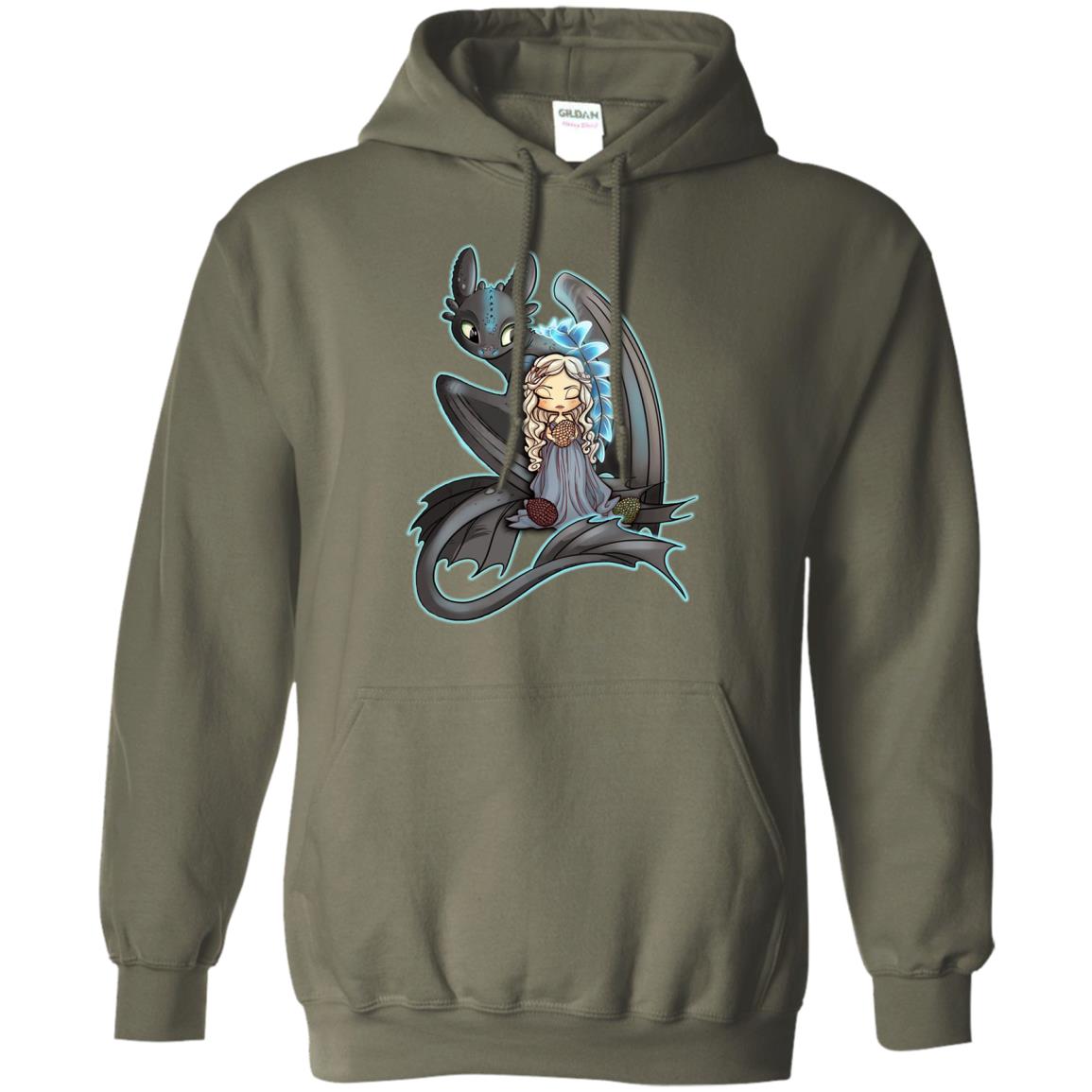 Dragon Night Fury Cartoon Shirt Military Green