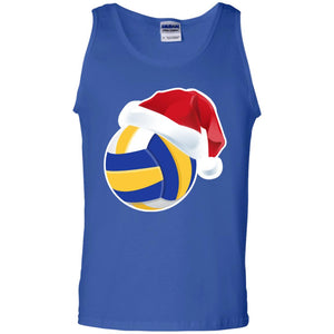 Volleyball With Santa Claus Hat X-mas Shirt For Volleyball LoversG220 Gildan 100% Cotton Tank Top