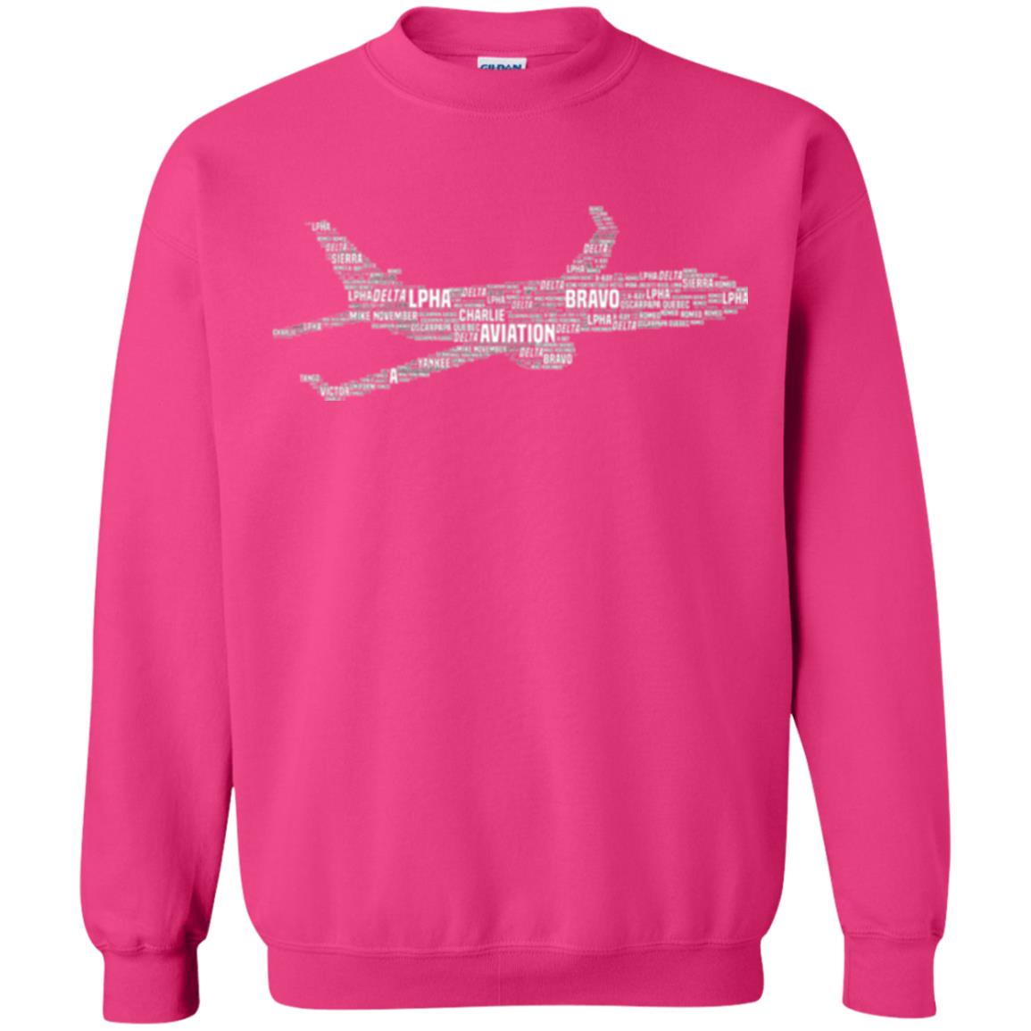 Alphabet Airplane Pilot T-shirt Heliconia