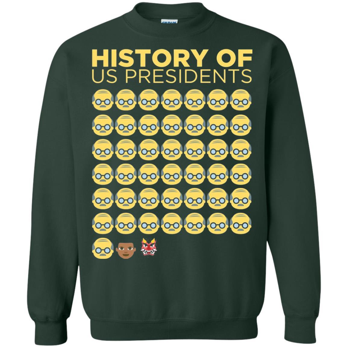 Anti Trump T-shirt History Of Us Presidents Forest Green