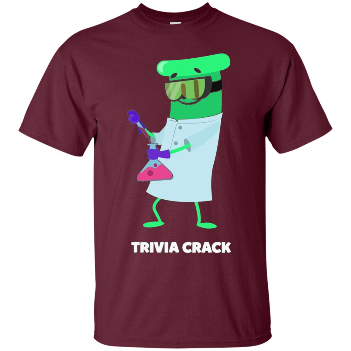 Cute Trivia Crack Scientist Al T-shirt Maroon