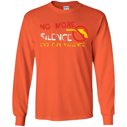 Anti Gun T-shirt No More Silence End Gun Violence Orange