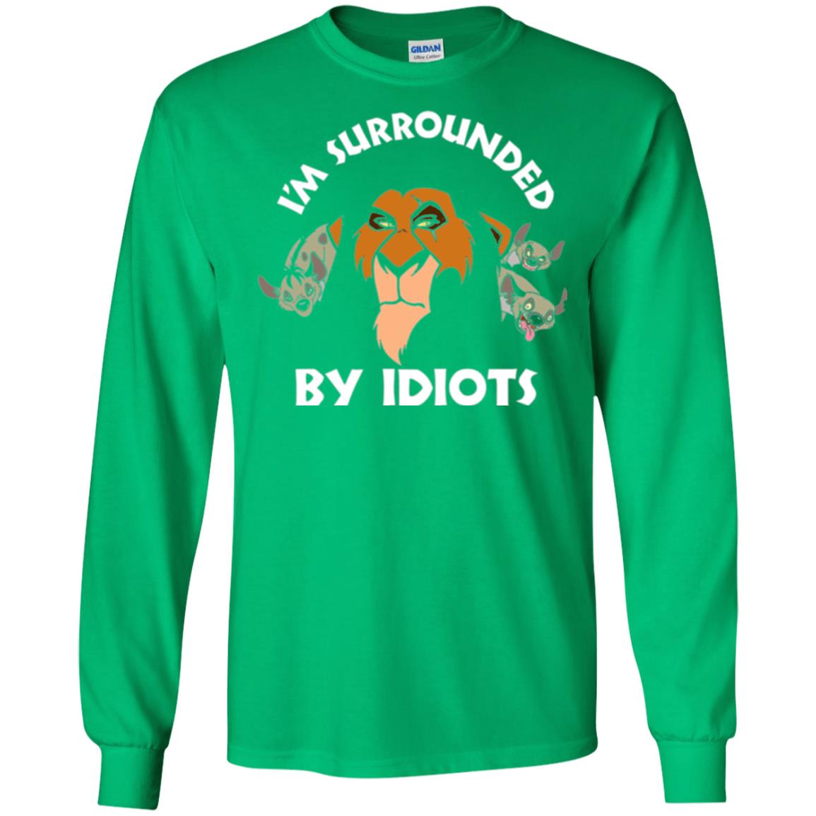 Disney Lion King T-shirt Scar Surrounded By Idiots Irish Green