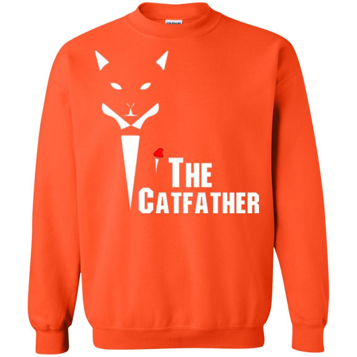 Cat Dad Lover T-shirt The Catfather T-shirt Orange