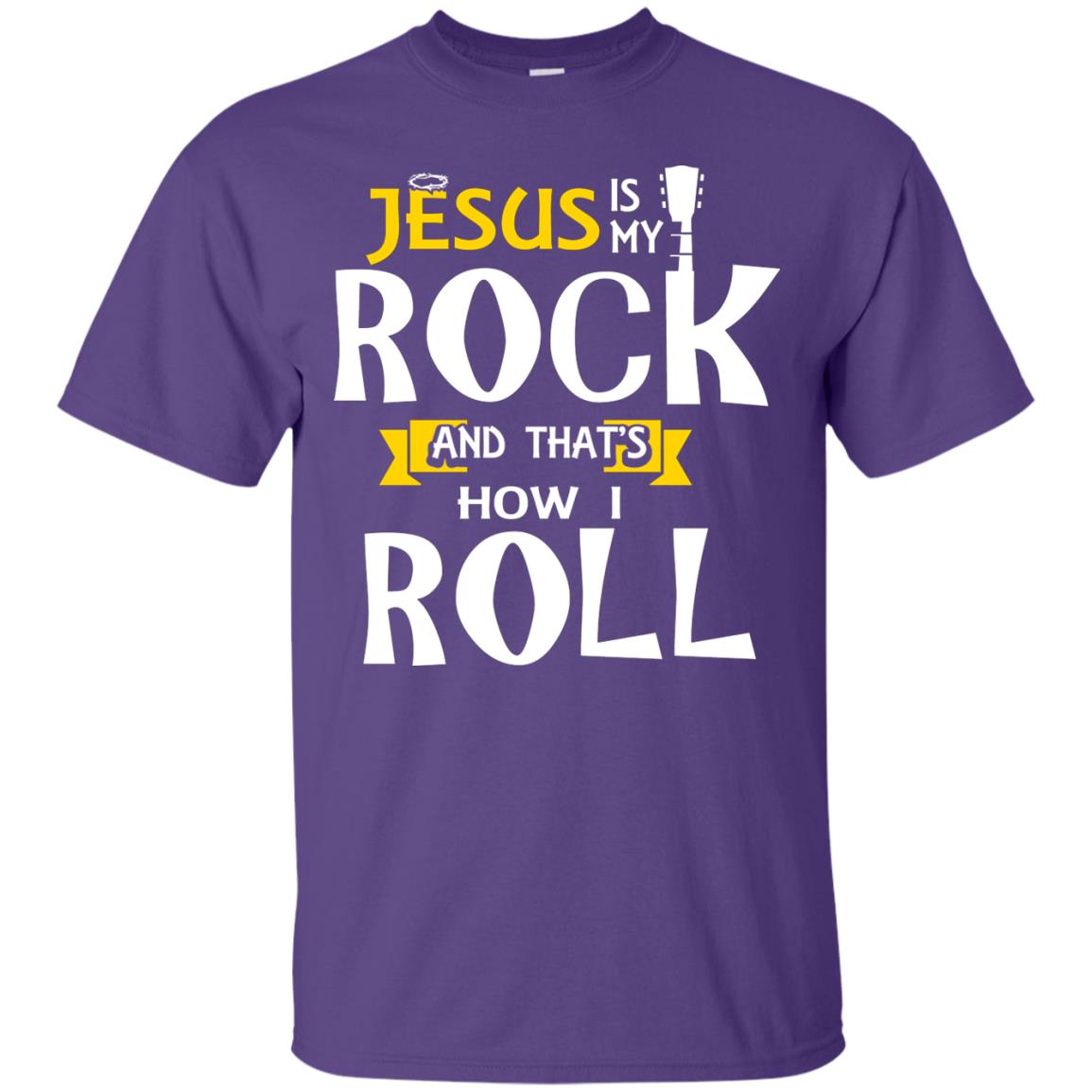 Jesus Is My Rock Christian Shirt For Rock Lover Purple