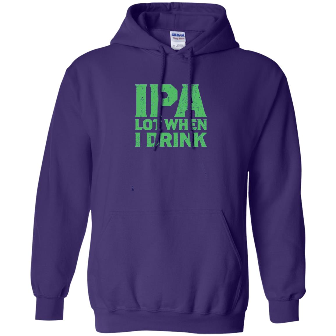 Ipa Lot When I Drink Funny Beer Love St Patrick_s Day T-shirt Purple