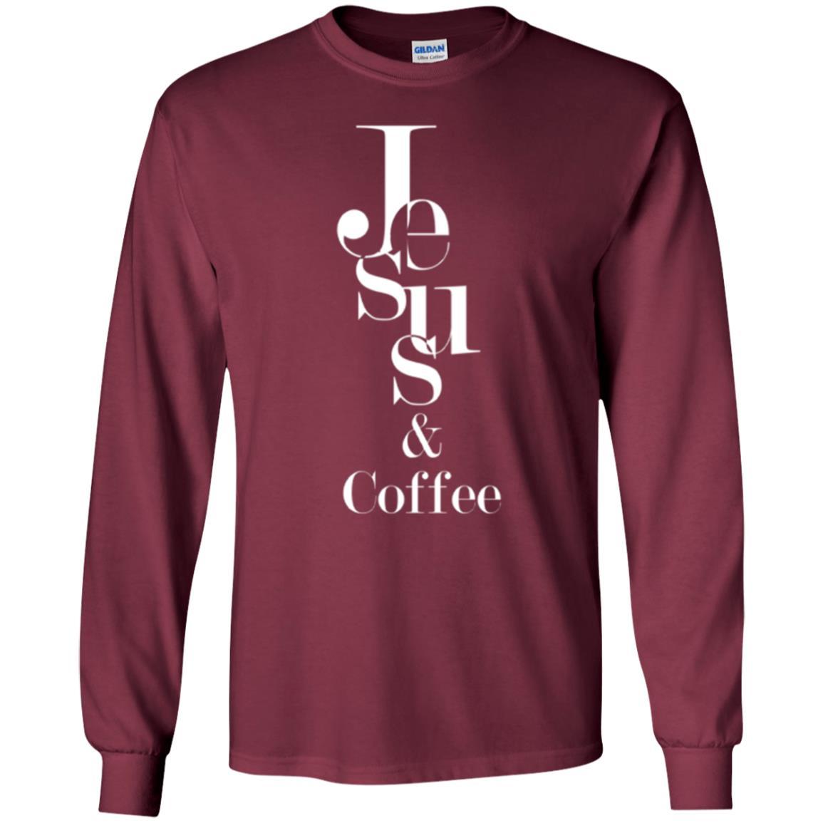 Merry Christas T-shirt Jesus And Coffee Maroon
