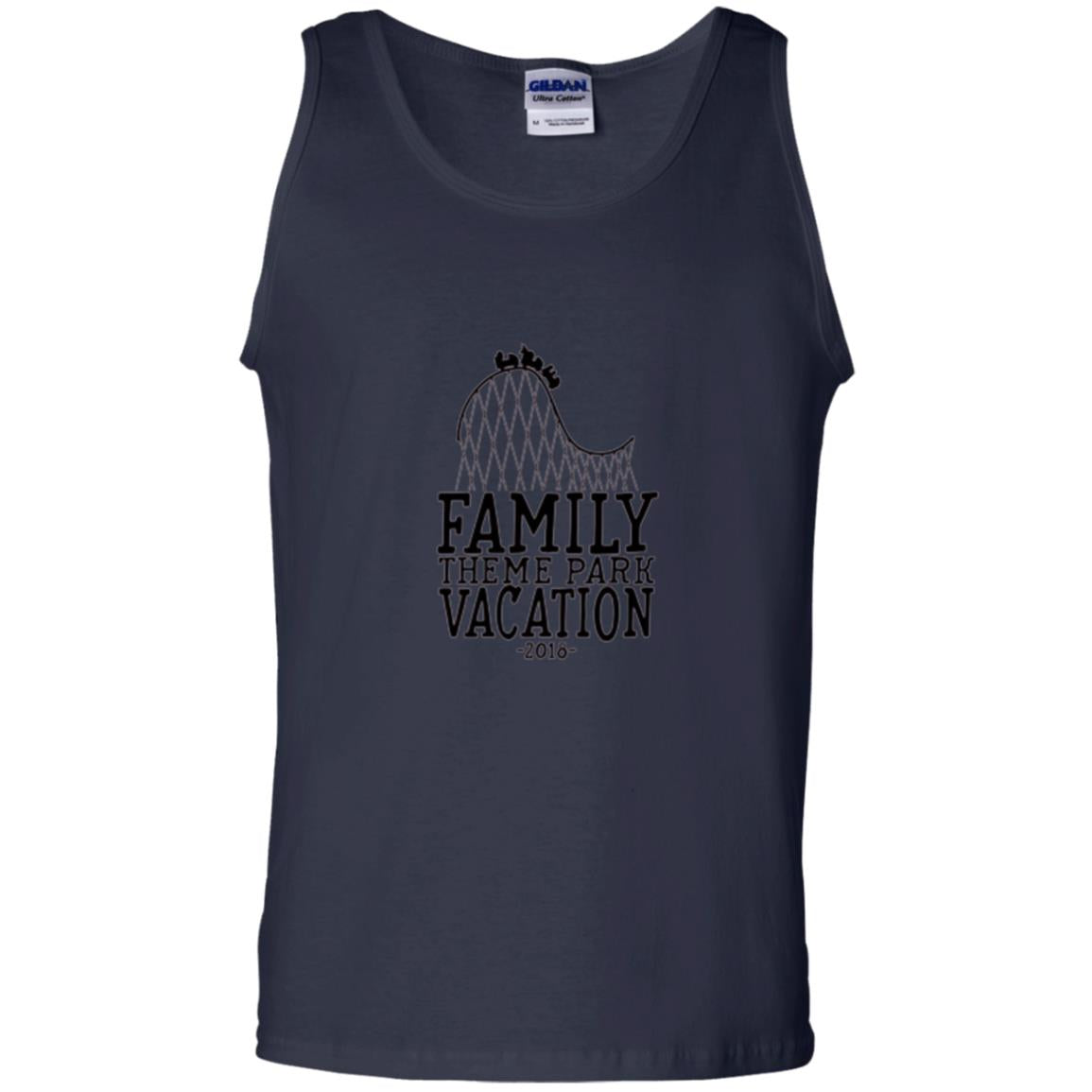 Family T-shirt Vacation 2018 Theme Park Roller Coaster Navy