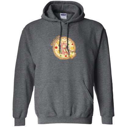 Funny Bitcoin Pizza T-shirt Crypto Currency Dark Heather