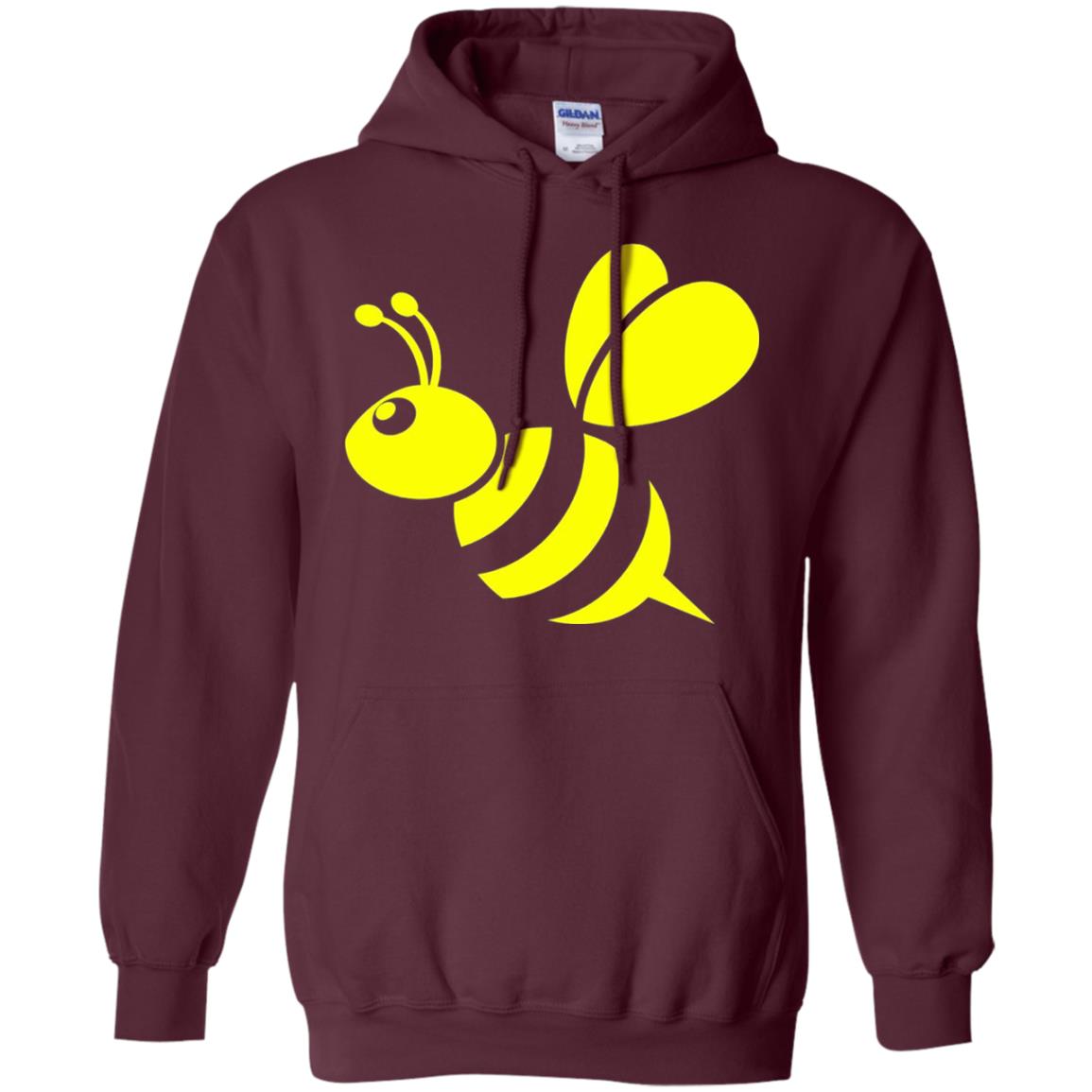 Yellow Honeybee Bee Lover T-shirt Maroon