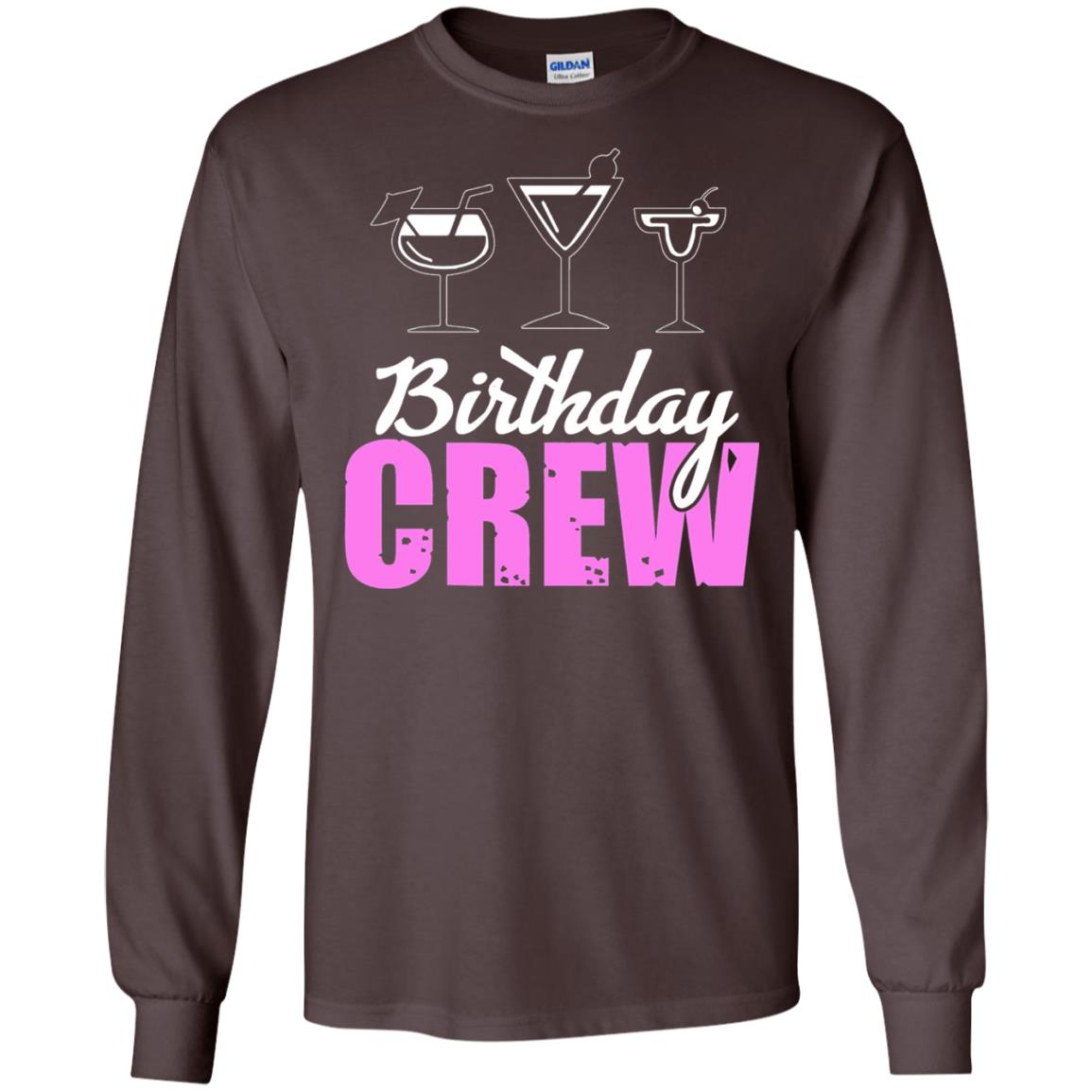 Birthday Crew Funny Girls Birthday Squad T-shirt Dark Chocolate